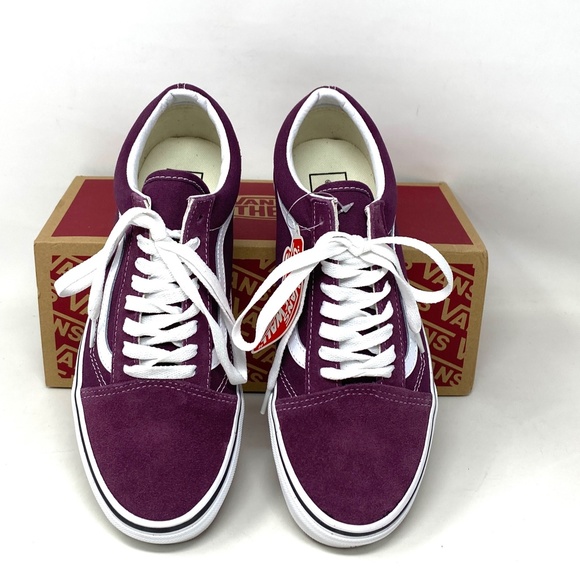 Vans Purple and White Women's Sneakers - Picture 7 of 11